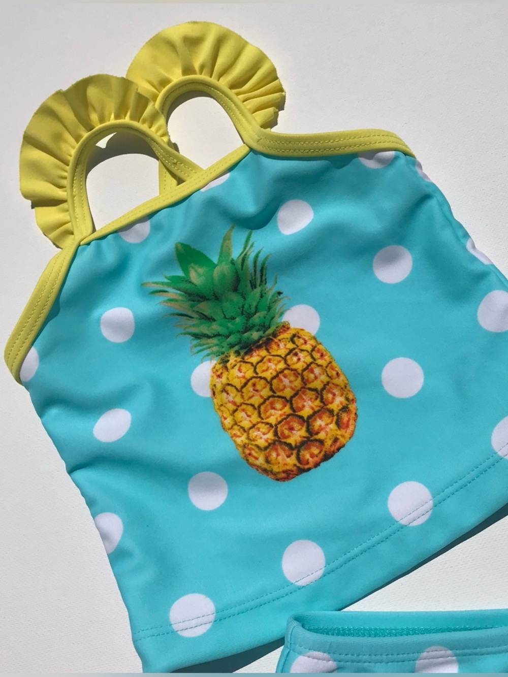 Circo Blue & Yellow Polka Dot 2PC Swimsuit / Bathing Suit Size 9M